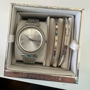 Michael Kors silver watch set